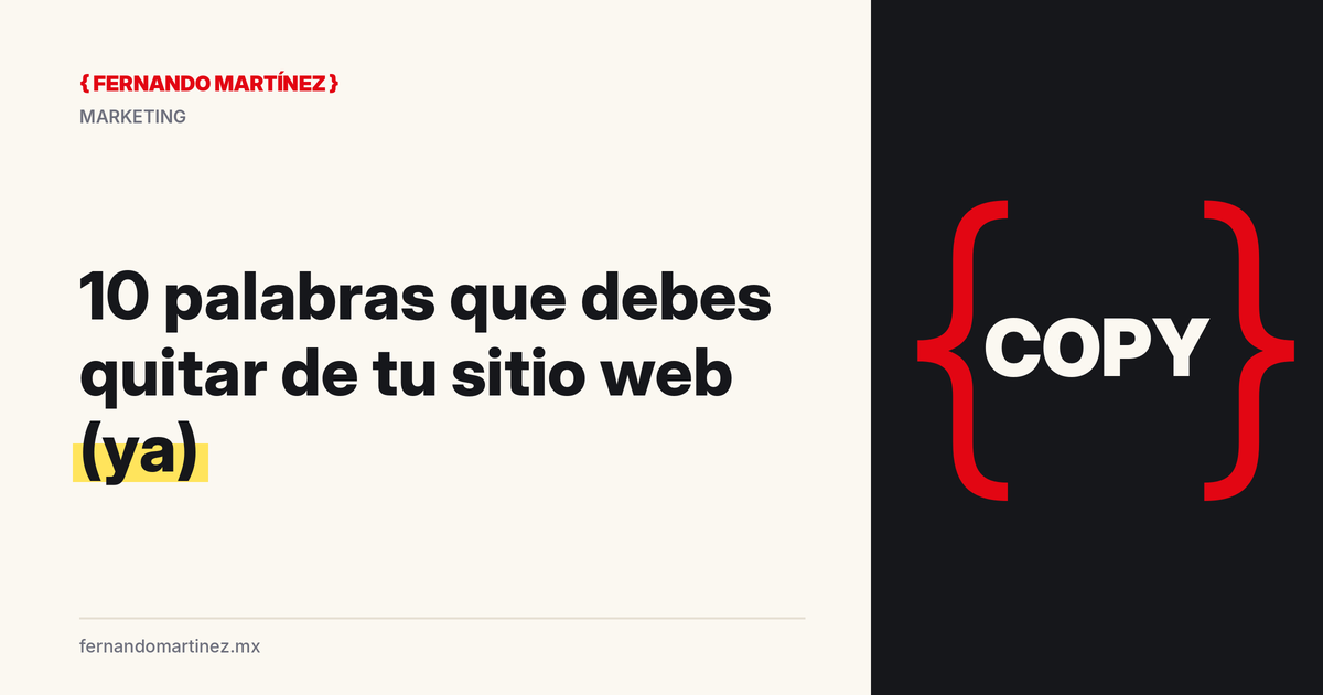 10 palabras que debes quitar de tu sitio web (ya)